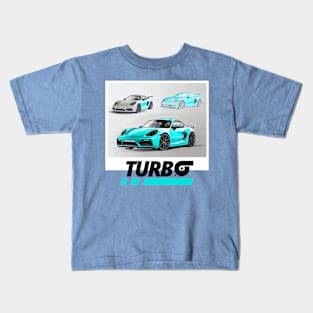 Miami Blue Turbo Kids T-Shirt